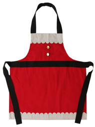 St Nicholas Square Childs Christmas Santa Apron, Bib Style Kids Cooking