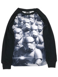 Star Wars Boys Gray Long Sleeve Clone Trooper Tee Shirt T-Shirt Medium (8)