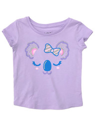 Jumping Beans Toddler Girls Purple Glitter Koala Bear T-Shirt Tee Shirt
