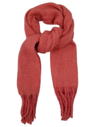 Womens Coral Pink Cozy Soft Warm Blanket Scarf 72.5 by 17.5 Inches