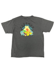 Pokemon Boys Gray Short Sleeve Pikachu Squirtle Charmander Tee Shirt
