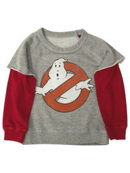 Ghost Busters Toddler Boys Reversible Gray Sweatshirt Top Sweat Shirt
