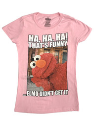 Sesame Street Girls Short Sleeve Pink Elmo T-Shirt Tee Shirt
