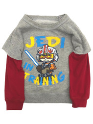 Star Wars Infant Boys Reversible Gray Jedi In Training Sweatshirt Shirt
