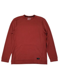 MSX By Michael Strahan Mens Spiced Apple Red Double Knit Long Sleeve Shirt