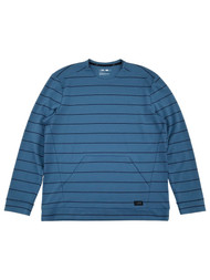 MSX By Michael Strahan Mens Stellar Blue Double Knit Long Sleeve Shirt