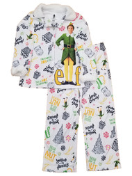Girls Buddy the Elf White Christmas Holiday Sleep Pajamas Shirt Pants