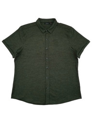 Marc Anthony Mens Green Luxury Soft Slim Fit Short Sleeve Button-Down Shirt XL