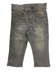 Infant & Toddler Boys Gray Denim Adjustable Waist Stretch Jeans Baby Pants
