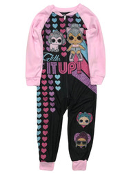 LOL Surprise Girls Glitter It Up Blanket Sleeper Union Suit Pajamas