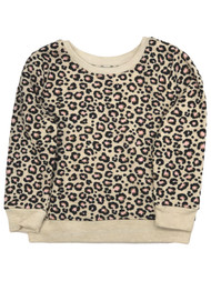 Infant Girls Brown & Pink Leopard Print Sweatshirt Baby Sweat Shirt