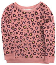 Toddler Girls Pink Cheetah Leopard Print Sweatshirt Baby Sweat Shirt