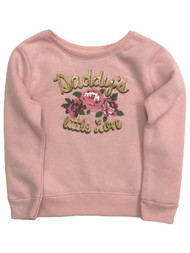 Infant Girls Pink Floral Daddy's Little Love Sweatshirt Sweat Shirt