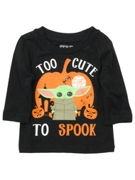 Jumping Beans Star Wars Infant Boys Long Baby Yoda Halloween Tee Shirt