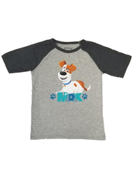 Secret Life of Pets Boys Gray Short Sleeve Max Puppy Dog T-Shirt Tee Shirt
