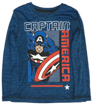 Jumping Beans Boys Long Sleeve Blue Active Captain America T-Shirt Tee Shirt