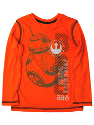 Jumping Beans Star Wars Boys Long Orange BB-8 Rebellion Tee Shirt T-Shirt