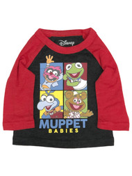 Jumpiing Beans Infant Boys Long Gray Muppet Babies Kermit Fozzy Tee Shirt