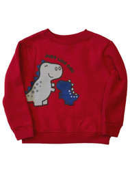 Infant Boys Red Just Like Dad Baby Dinosaur Sweatshirt Top Sweat Shirt