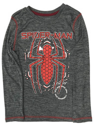 Jumping Beans Active Boys Silky Long Gray Spider-Man T-Shirt Tee Shirt