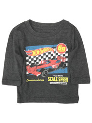 Jumping Beans Infant Boys Long Gray Hot Wheels Race Car T-Shirt Tee Shirt