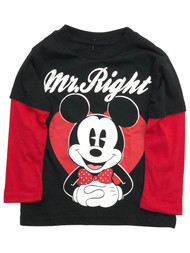 Disney Infant & Toddler Boys Mickey Mouse Valentines T-Shirt Mr Right Shirt
