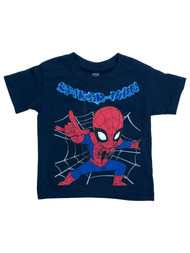 Marvel Toddler Boys Navy Blue Short Sleeve Spider-Man T-Shirt Tee Shirt