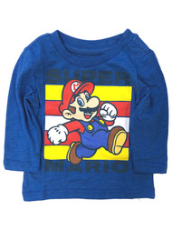 Jumping Beans Infant Boys Long Blue Super Mario Baby T-Shirt Tee Shirt
