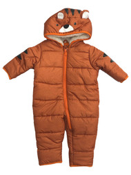 Carters Infant Boys Orange Hooded Tiger Pram Baby Snowsuit Snow Suit