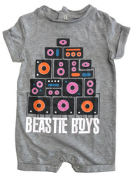 Infant Boys & Girls Gray Beastie Boys Rocker Romper Bodysuit Baby Outfit