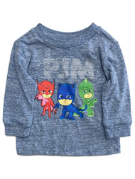 PJ Masks Infant Boys Long Sleeve Blue Speckled T-Shirt Tee Shirt