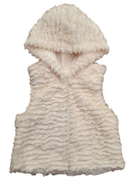 Infant & Toddler Girls Super Soft Cream Colored Furry Faux Fur Jacket Vest