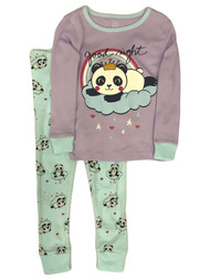 Infant & Toddler Girls Purple Cotton Panda Bear Pajamas Baby Sleep Set