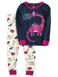Infant & Toddler Girls Blue Cotton Dinosaur Pajamas Baby Sleep Set