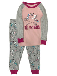 Infant & Toddler Girls Pink Cotton Pegasus Unicorn Pajamas Baby Sleep Set
