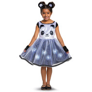 Disguise Toddler Girls Light Up Panda Bear Costume Dress & Headband Set