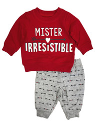 Carters infant Boys Mr Irresistible Baby Valentine Outfit Sweatshirt & Pants