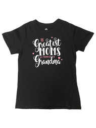 Womens Black Best Moms Get Promoted to Grandma T-Shirt Tee Shirt Top