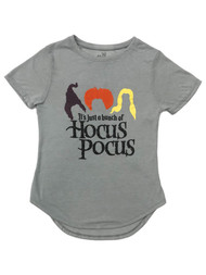 Disney Junior Womens Gray Hocus Pocus Halloween T-Shirt Tee Shirt