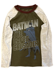 Sonoma Boys Long Green Batman Caped Crusader T-Shirt Tee Shirt