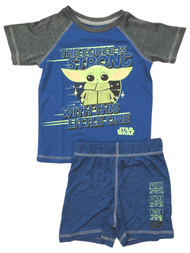 Jumping Beans Star Wars Toddler Boys Baby Yoda Outfit Blue Shirt & Shorts Set