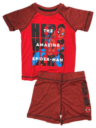 Jumping Beans Active Toddler Boys Spider-Man Outfit Red Shirt & Shorts Set