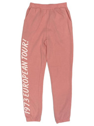 Womens Pink Rolling Stones 1973 European World Tour Joggers Sweat Pants