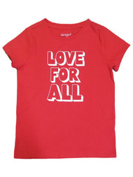 Girls Red Love For All Valentines Day V-Day Peaceful Tee Shirt T-Shirt