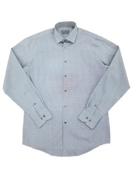 Geoffrey Beene Mens Blue Regular Fit Stretch Dress Shirt