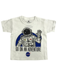 Hyper Space Toddler Boys White Nasa Astronaut Adventure T-Shirt Tee Shirt