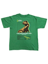 National Geographic Boys Green Short Sleeved T-Rex Dinosaur Tee Shirt