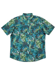 G.H. Bass & Co. Mens Everglade Green Untucked Button-Down Shirt