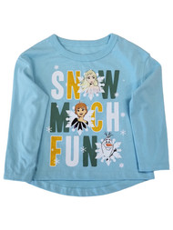 Disney Frozen Toddler Girls Elsa Anna Blue Snow Much Fun T-Shirt Tee Shirt