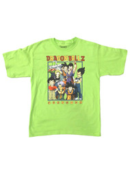 Dragon Ball Z Boys Neon Green Goku Tee Shirt Gamer T-Shirt